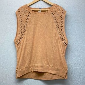 🦊We the Free oversized sleeveless studded tee🦊